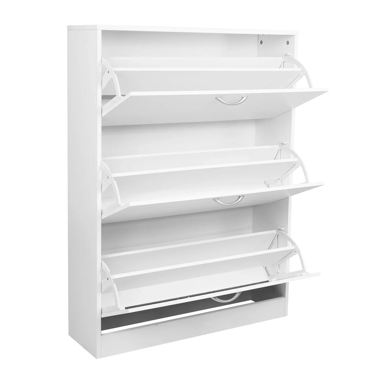 Getone Shoe Cabinet with 3 Doors, Shoe Storage Cupboard, White Shoe Rack Space Saving for Hallway 110x80x23.5cm - view 6