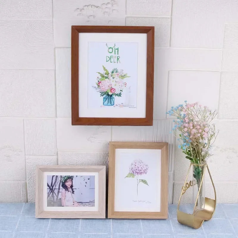 Minimalist wooden photo frame for interior decoration and gift - view 3