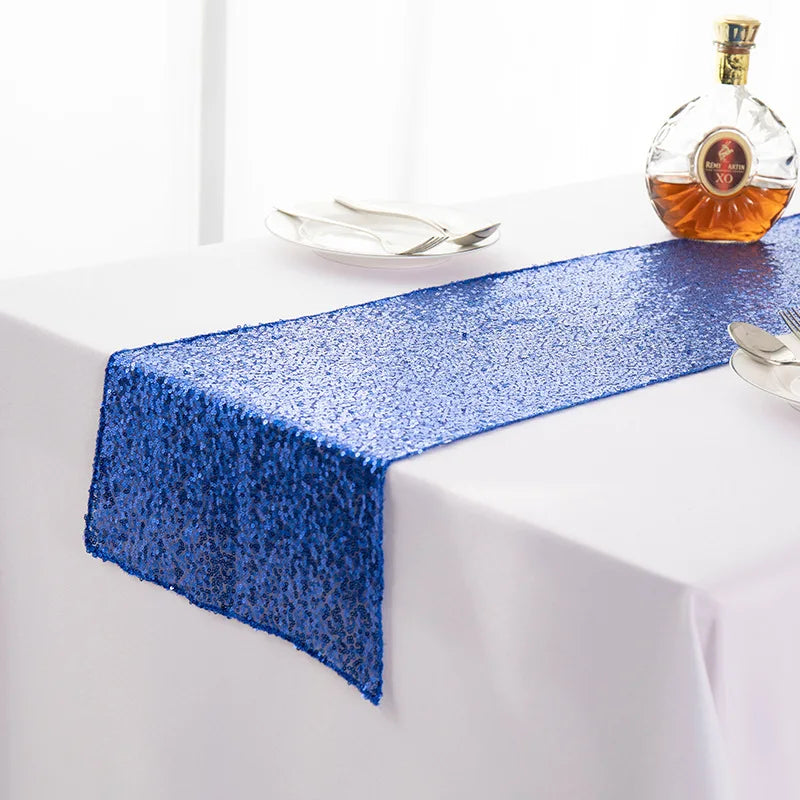 Orange table runner glitter decoration party wedding - 30X120cm