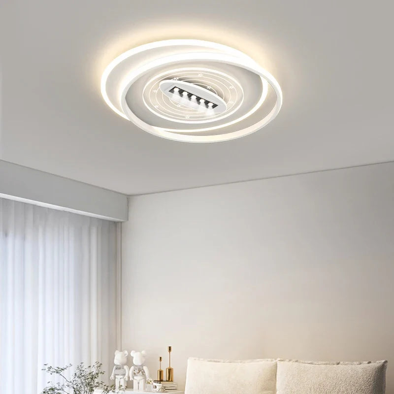 Nordic led ceiling for interior and warm atmosphere - view 3