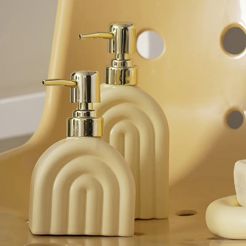 Portable ceramic soap dispenser for shampoo and water - view 3
