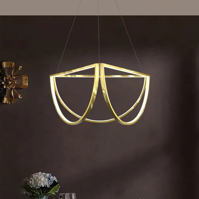 Geometric chandelier with variable led intensity modern trend - view 4