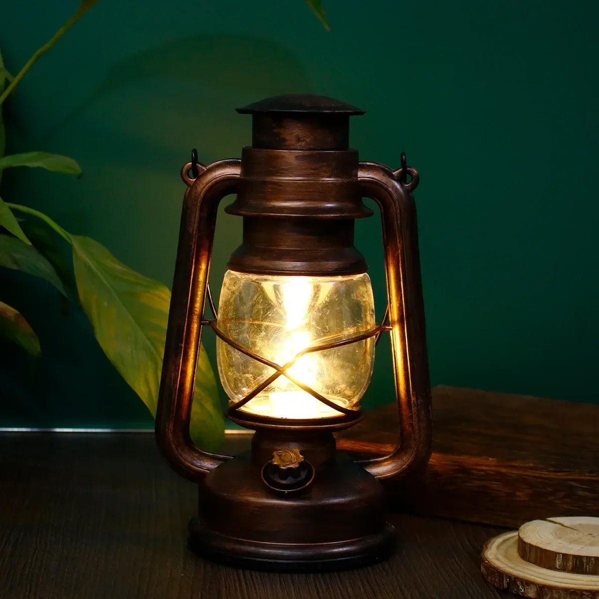 Retro waterproof camping lamp for tent and outdoor atmosphere - Antique Bronze