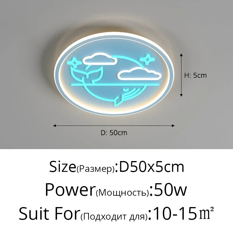 LED round ceiling lamp for modern and elegant interior lighting - D / Warm Light