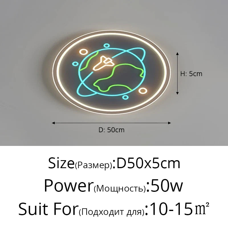 LED round ceiling lamp for modern and elegant interior lighting - One / Warm Light