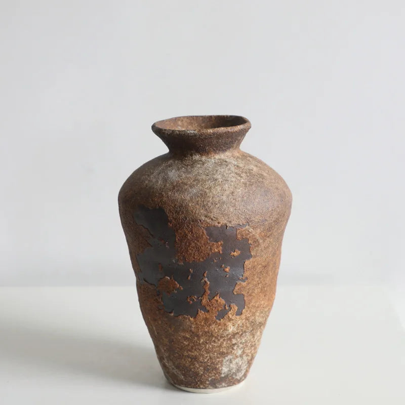 Retro And Nostalgic Handmade Ceramic Vases, Homestay Hotels, Zen Inspired Flower Arrangements, New Chinese Style Decorations - B