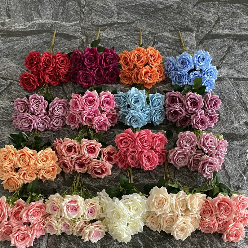 Artificial silk rose for decoration and wedding photography