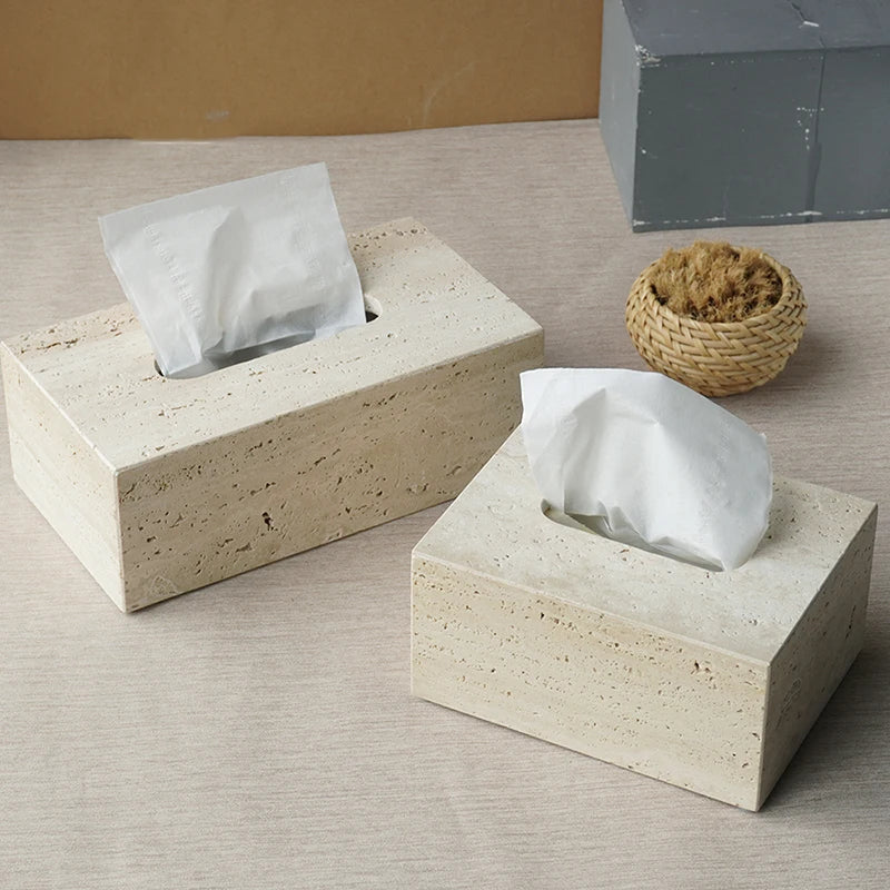 Elegant set of accessories in travertine for the bathroom - view 3