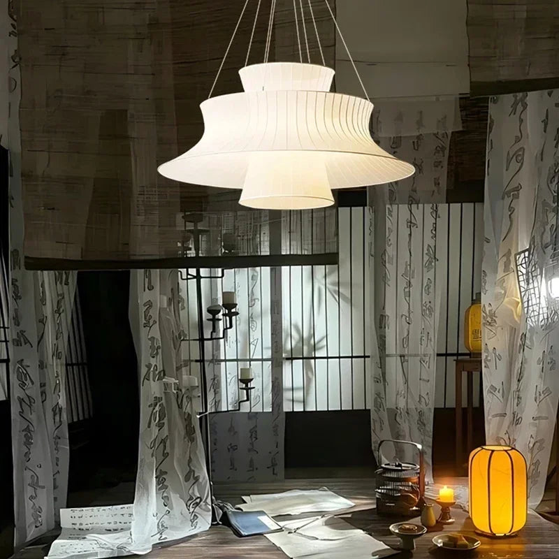 Modern minimalist fabric during light, living room dining room interior decoration, home decor, LED lighting fixtures - view 4