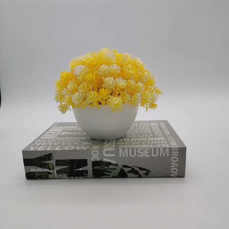 Artificial plant hortensia for interior and exterior decoration - Yellow