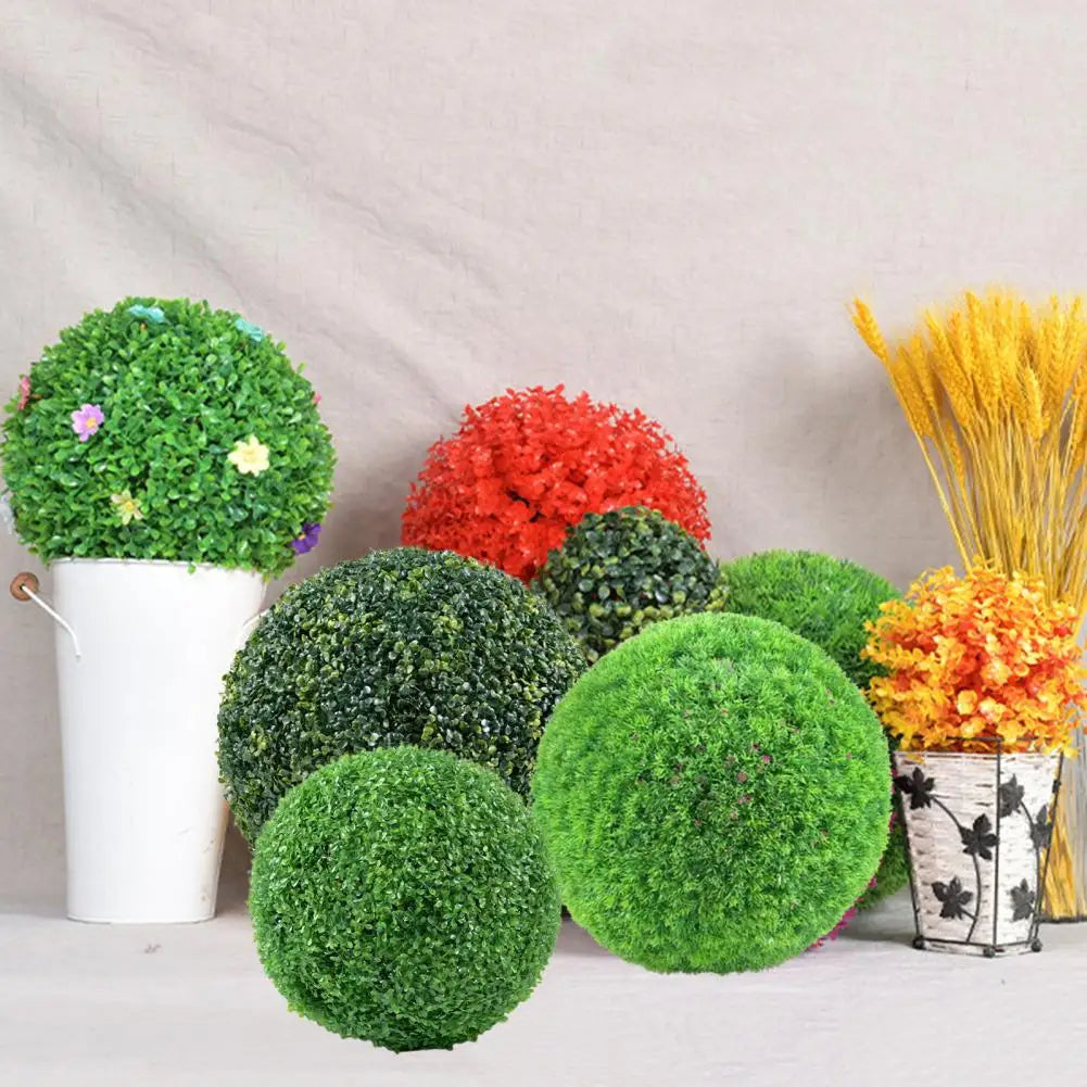 Decorative artificial topiary ball for uv resistant garden - view 3