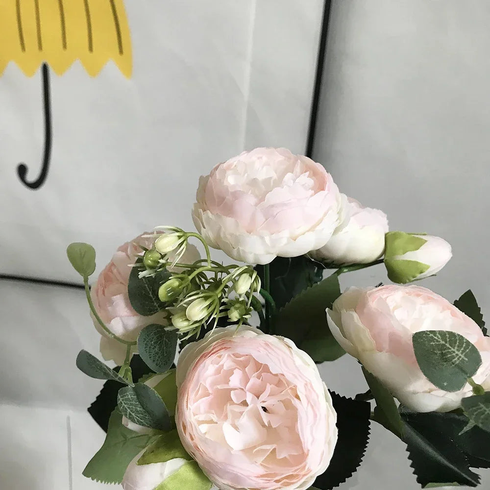 Bouquet of artificial peonies for wedding decoration and home - view 3