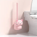 Toilet brush for cleaning squat pit - Pink