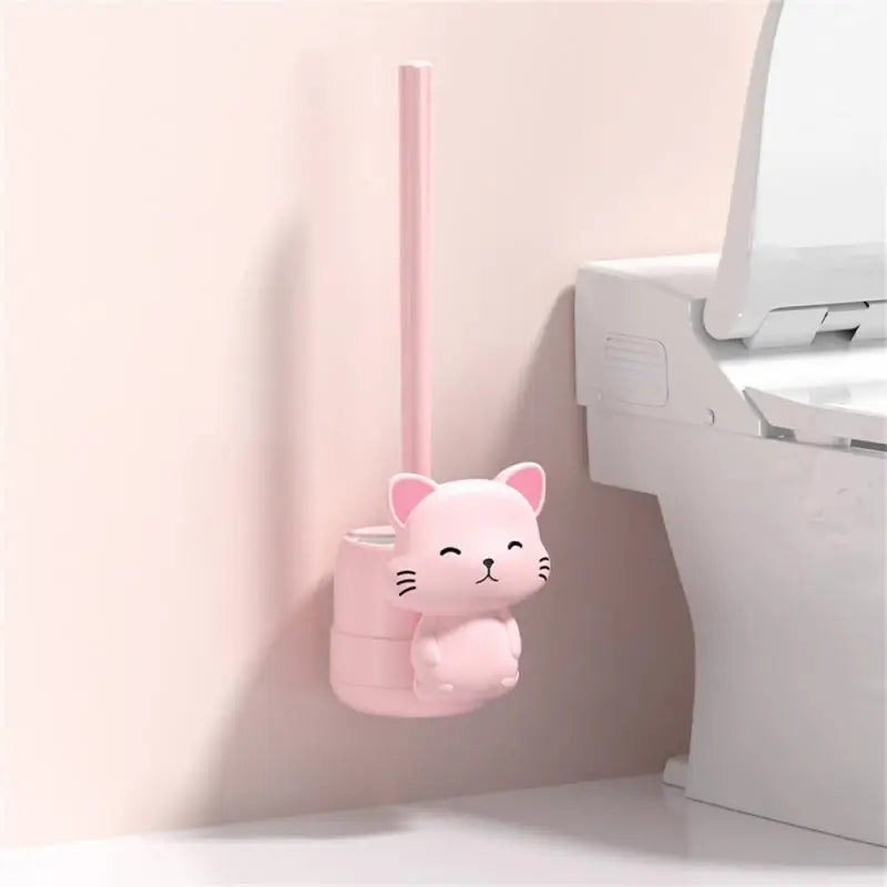 Toilet brush for cleaning squat pit - Pink