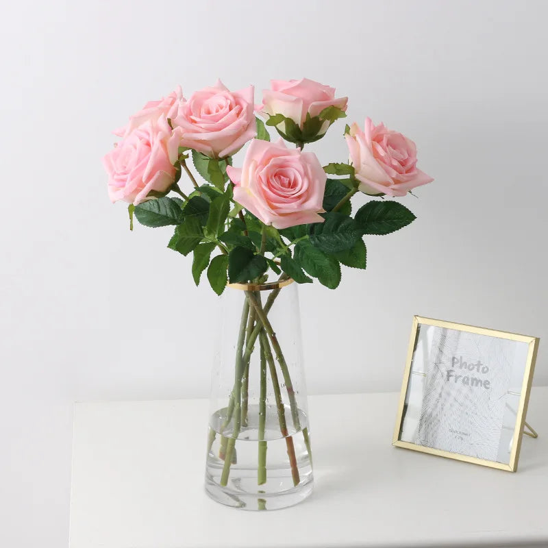 Artificial latex rose flowers for elegant decoration - view 4