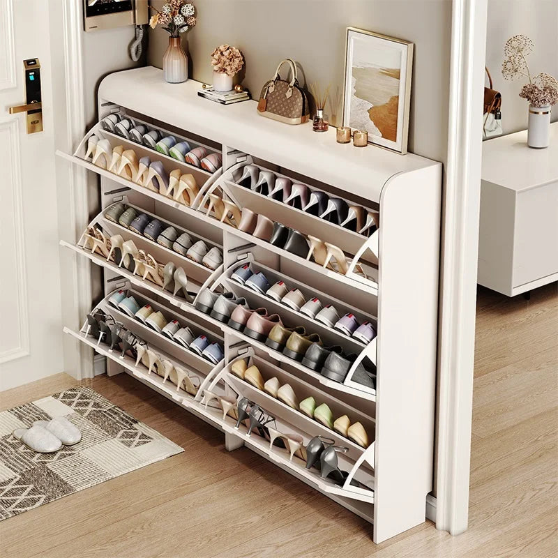 Modern wooden shoe cabinet with little bulky Nordic design - view 4