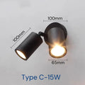 Outdoor led spot double head waterproof for garden balcony fence - C 15W / Cold White 6000K
