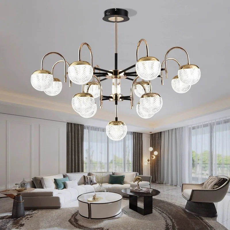 Modern wrought iron chandelier for interior decoration - view 6