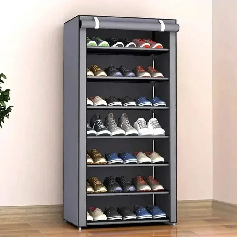Multilayered shelf with economical and practical dust resistant shoes - view 3