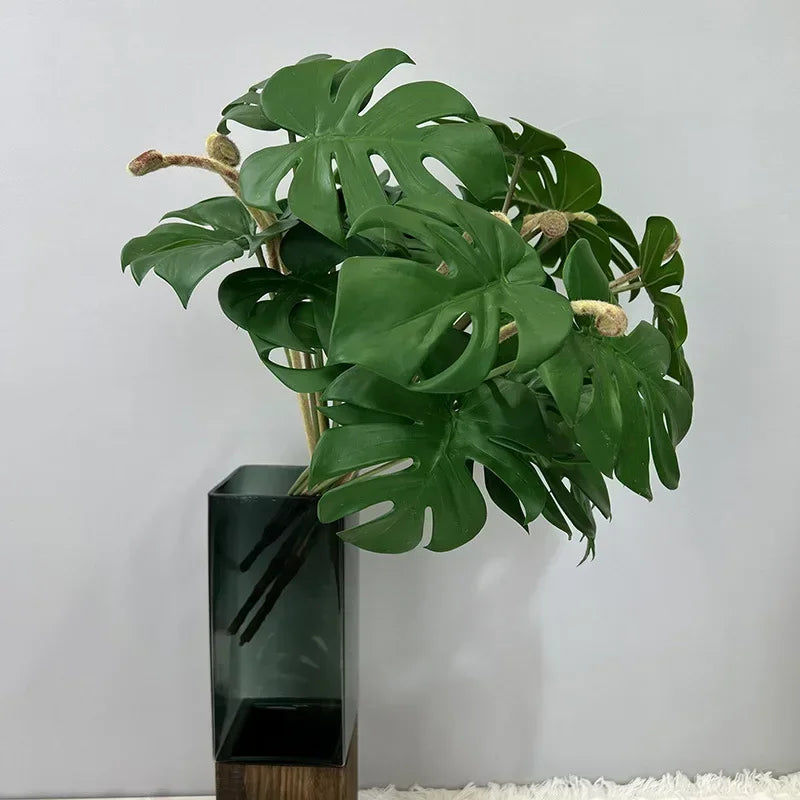 Artificial turtle leaves for interior decoration green plants