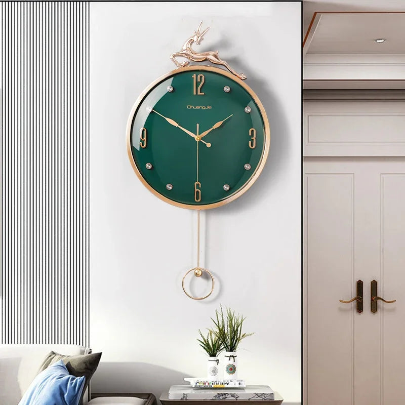 Nordic Auspicious Deer Wall Clock, Brief Design, Living Room Decoration, Kitchen Mute Clocks, Art Wall Watch, Home decor, New, 1 - view 3