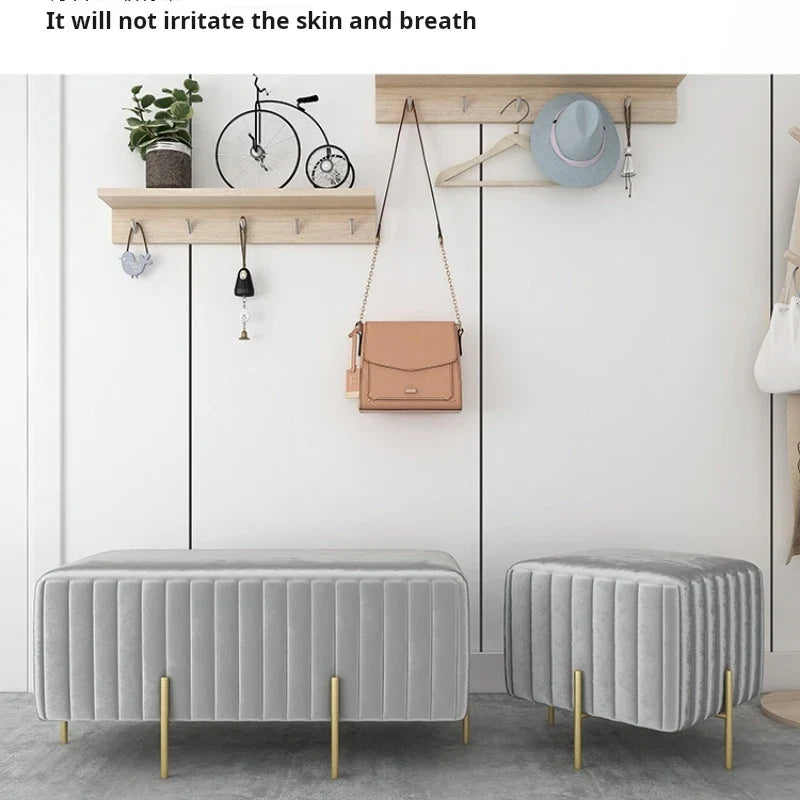 Multifunctional creative Nordic velvet bench for living room and bedroom - view 2