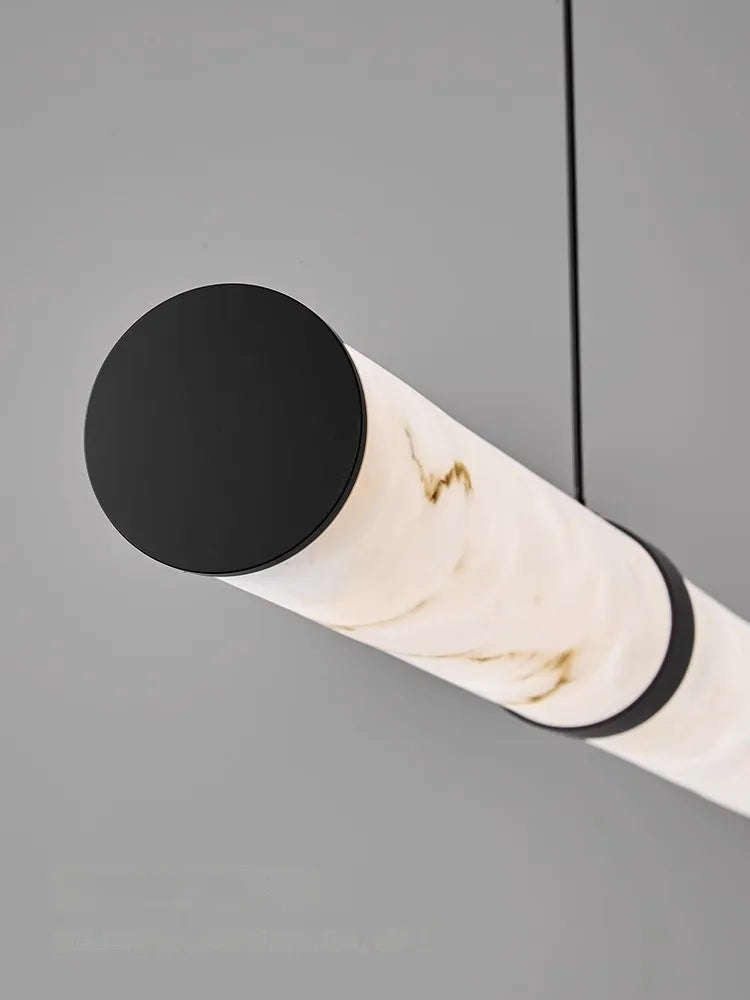 Modern Minimalist All Copper Light Luxury Resin Dining Table Island, High-end Long Strip Straight Line Lighting Decorative Lamp - view 5