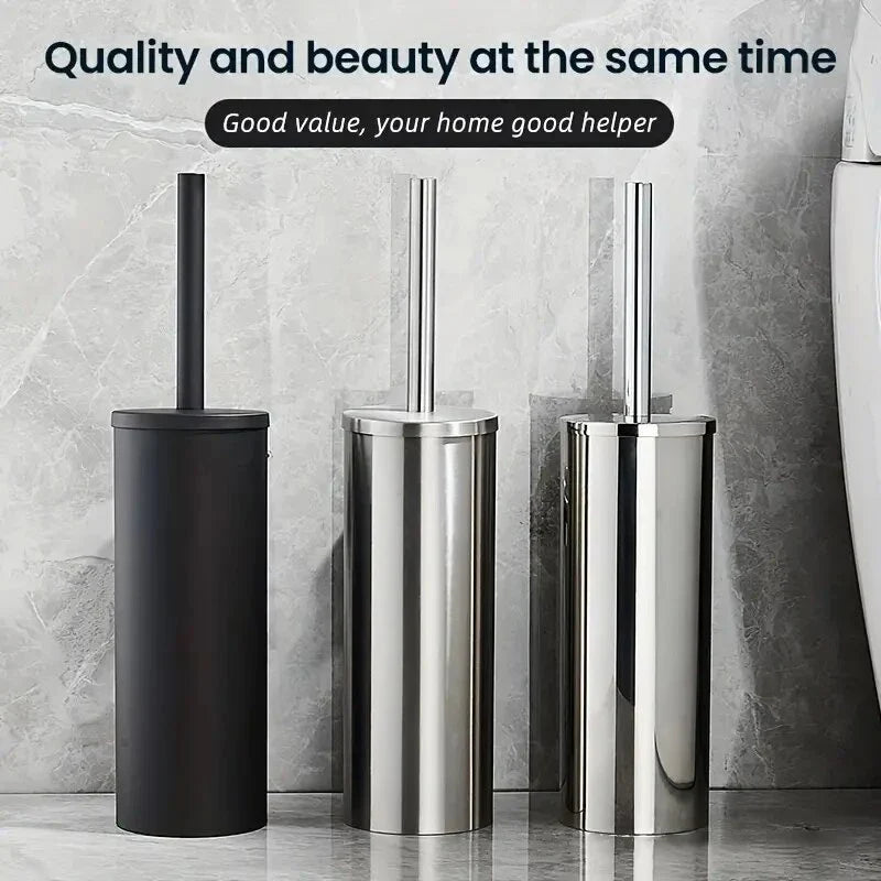 Stainless steel brush with bathroom cleaning support - view 3