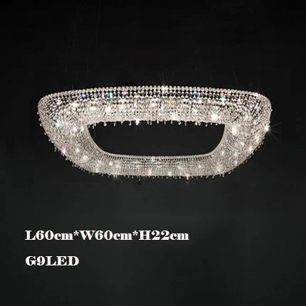 Decorative Crystal Chandelier for Interiors - Warm light / L60cm C