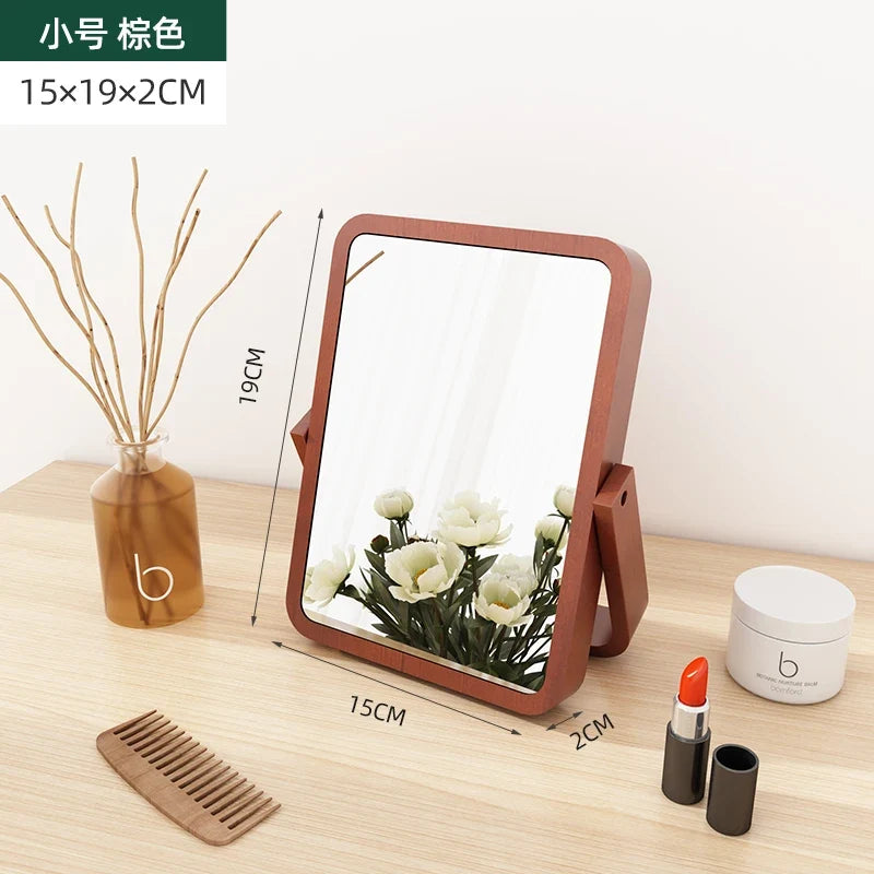 Vintage wooden decorative mirrors for interior decoration - 15x19x2cm 1