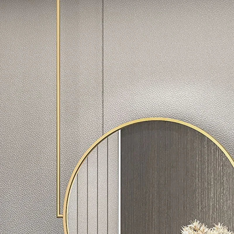 Round wall mirror in gold metal decorative elegant accessory - view 5
