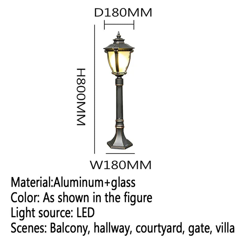 Led outdoor lamp for garden and courtyard - F  H80CM Electric