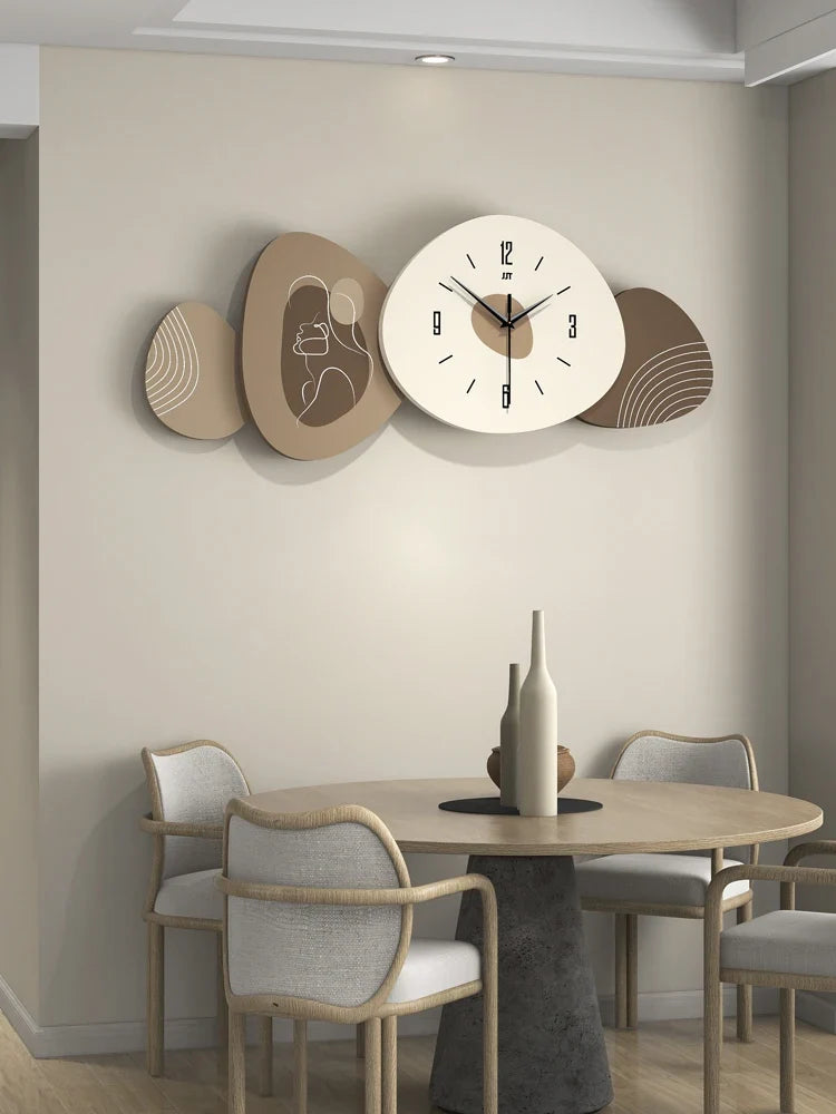 Modern Minimalist Wall decor, Sofa Background Hanging Watch, Large Creative Wall Clock, 3D Wall pendant, Home Decoration, 80cm - view 3