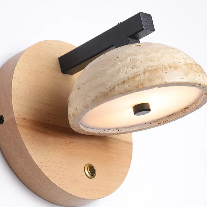 Natural stone wall sconce vintage decorative style - view 5
