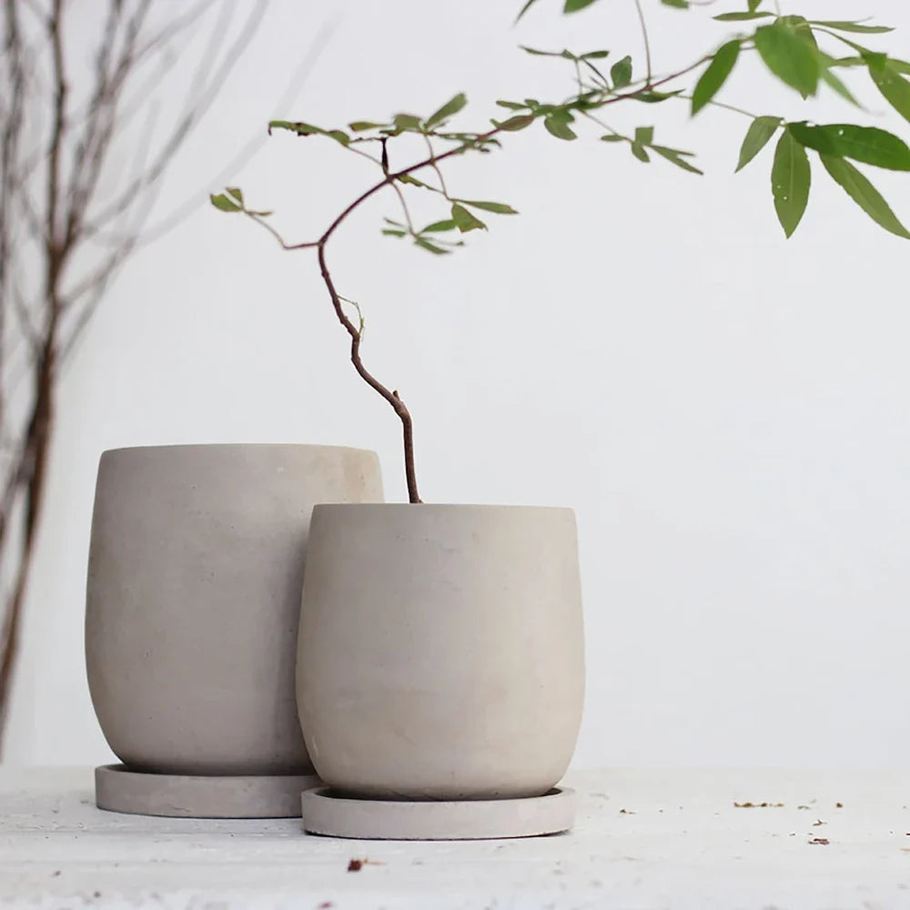 Creative Nordic simple Flowerpot Concrete Silicone Mold green plant Gardening Cement    round flowerpot  silicone mold