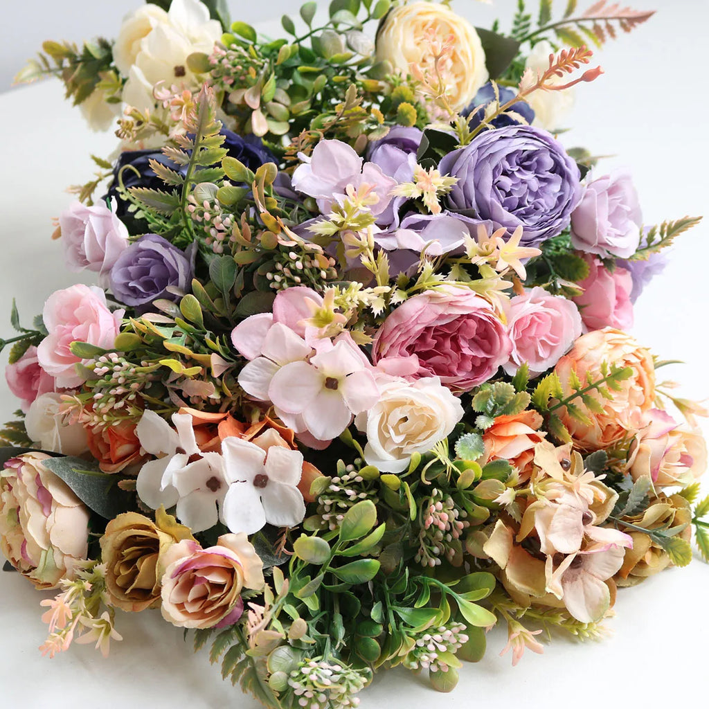 Bouquet of artificial flowers for wedding decoration and events