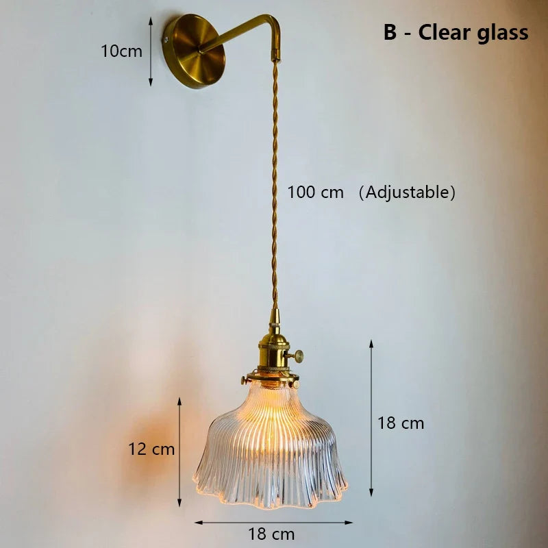 Nordic glass chandelier for modern interior decoration - B - Clear Glass / Bulb Not Included