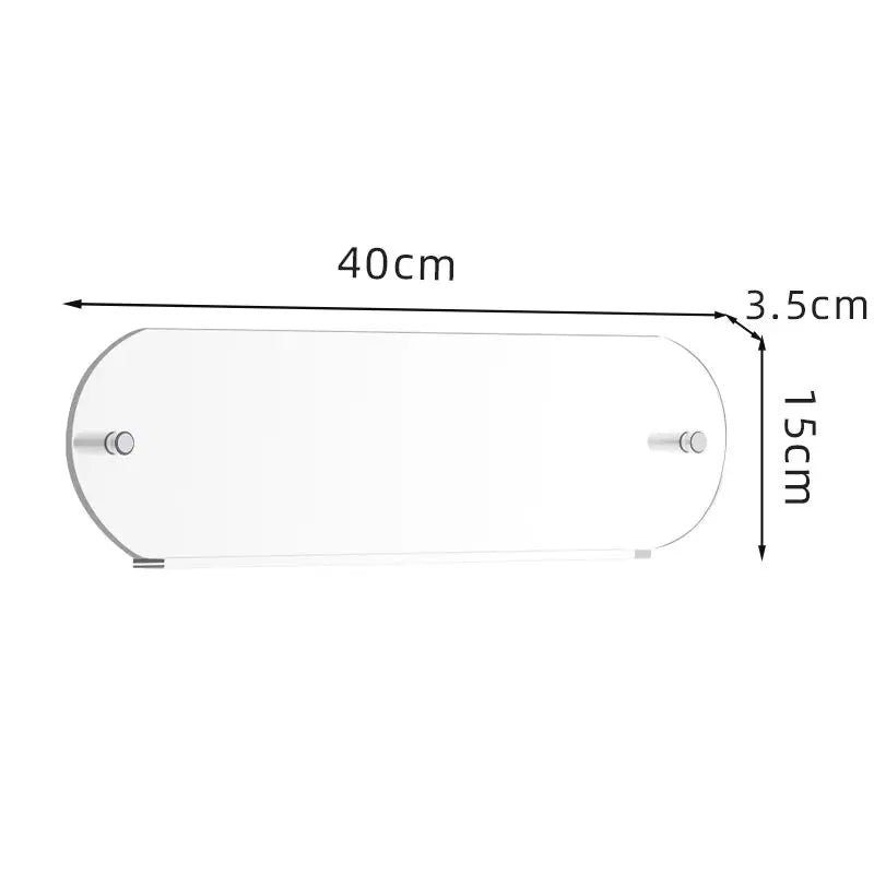 Floating acrylic wall shelf with magazine holder and literature organizer - 40cm 3mm Thick 2
