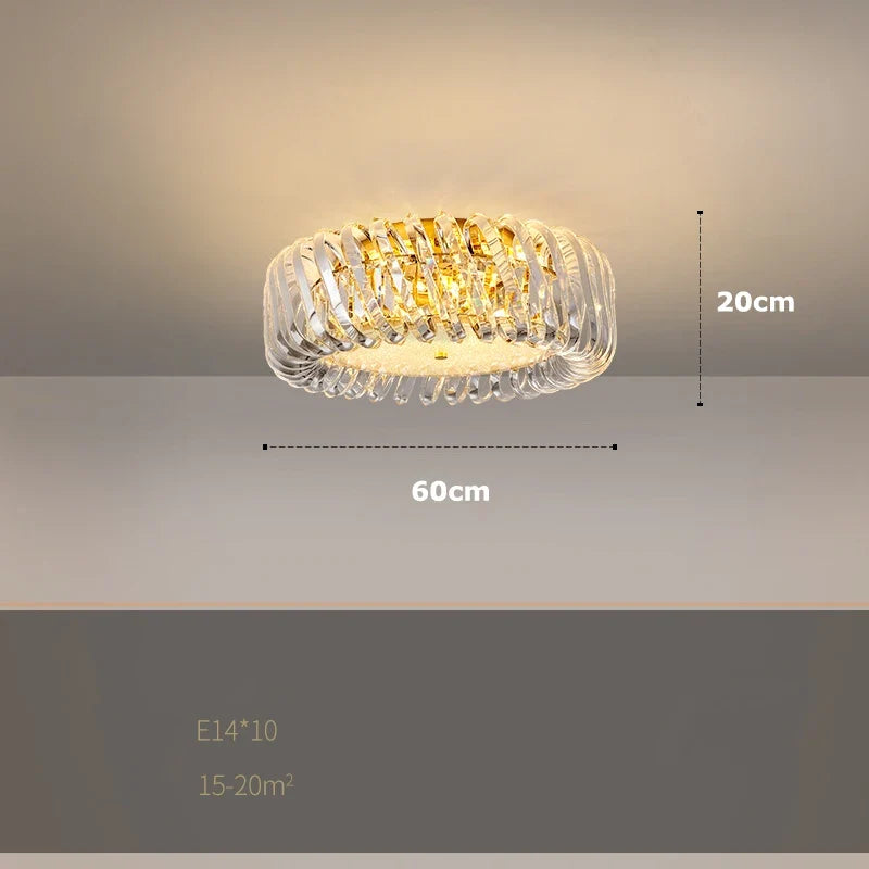 2024 trendy dimmable chandelier for modern interior lighting - Neutral light / 60cm ceiling lamp / Gold frame