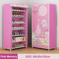 Storage shelf to organize your shoes efficiently - 7 LEVER Pink No Zipper