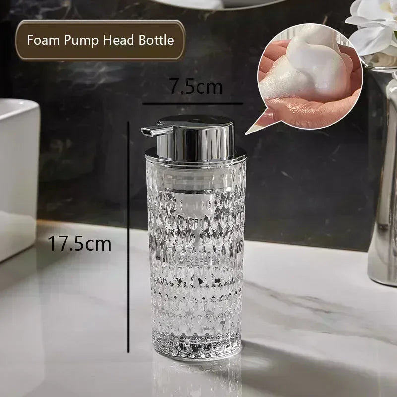 Glass soap bottle for elegant and practical bathroom - B-17.5cm Foam bottle