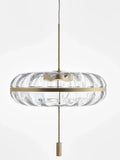 Circular glass chandelier Nordic design for bar and restaurant