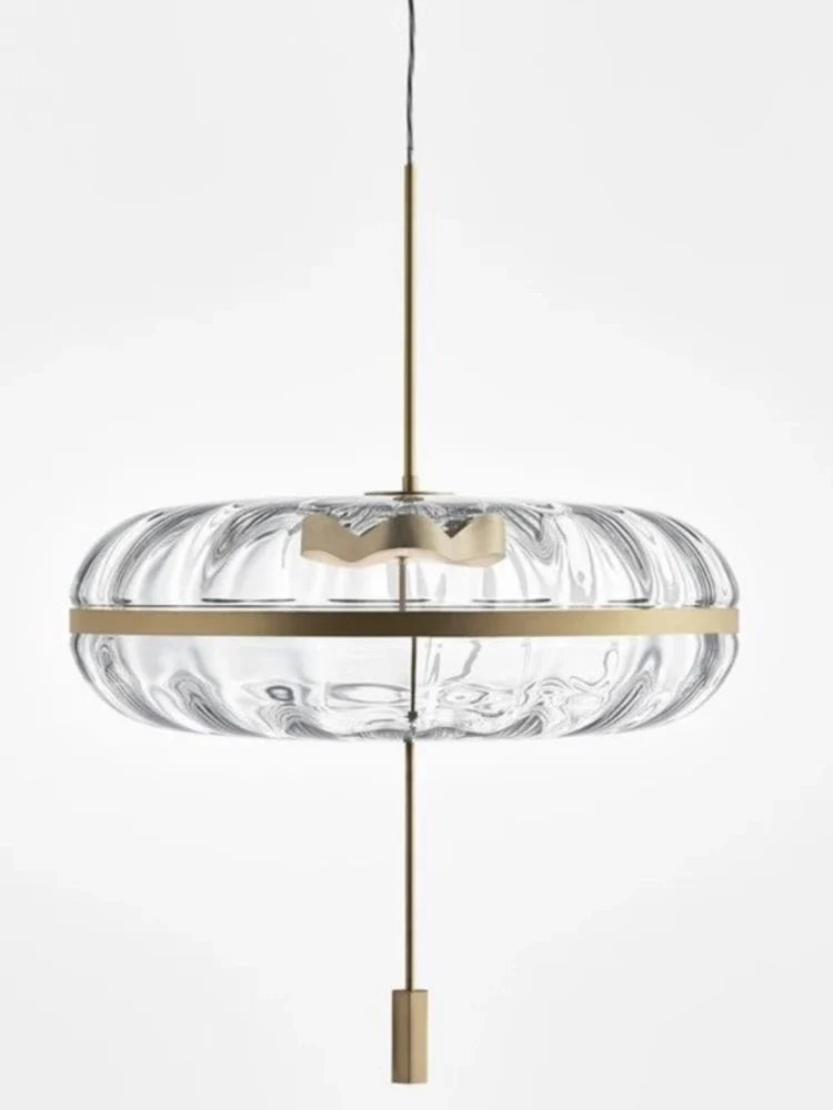 Circular glass chandelier Nordic design for bar and restaurant