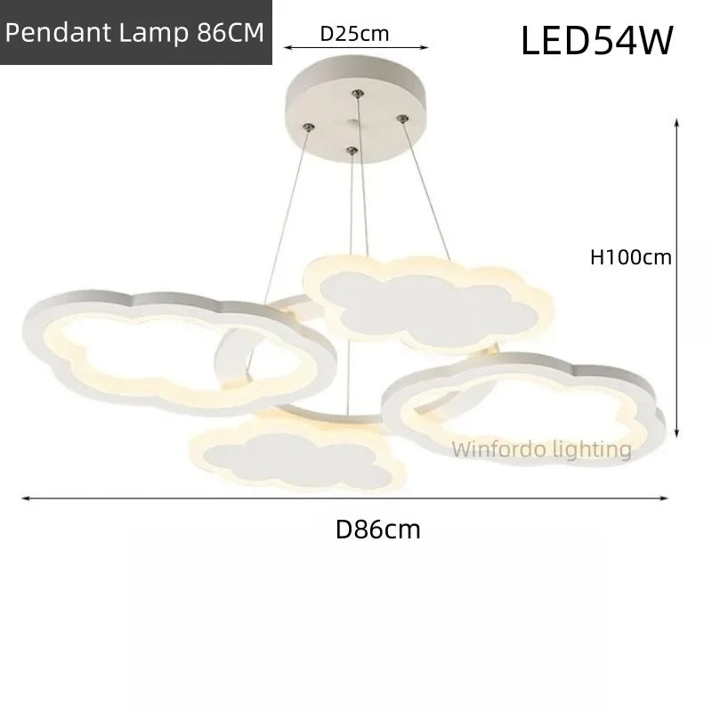 Chandelier modern creative led for children's room and indoor living room - Pendant Lamp 86CM / 3 Color Temperature