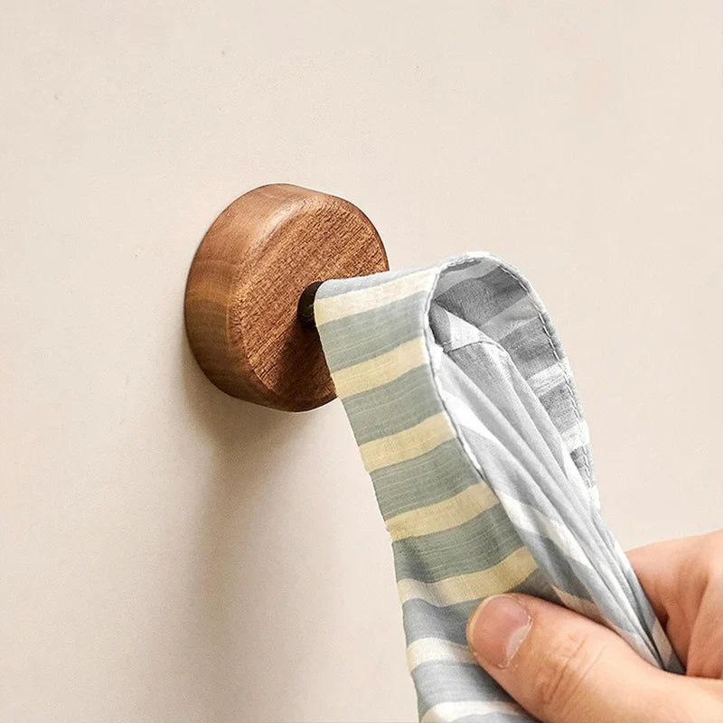 Solid wood wall hooks for clothing and accessories - view 3