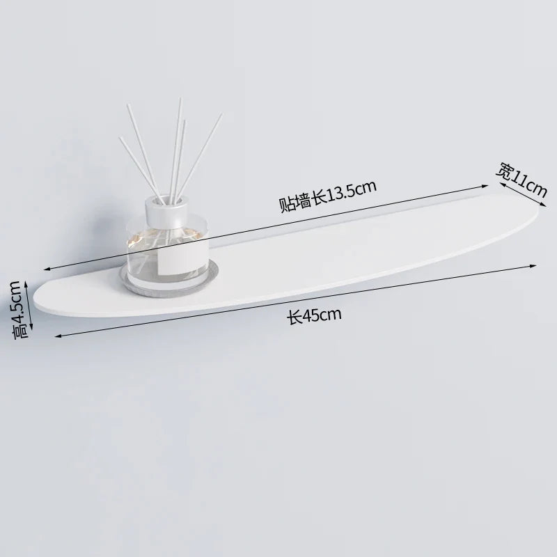 Acrylic floating shelf for modern invisible storage - 45x11cm 5