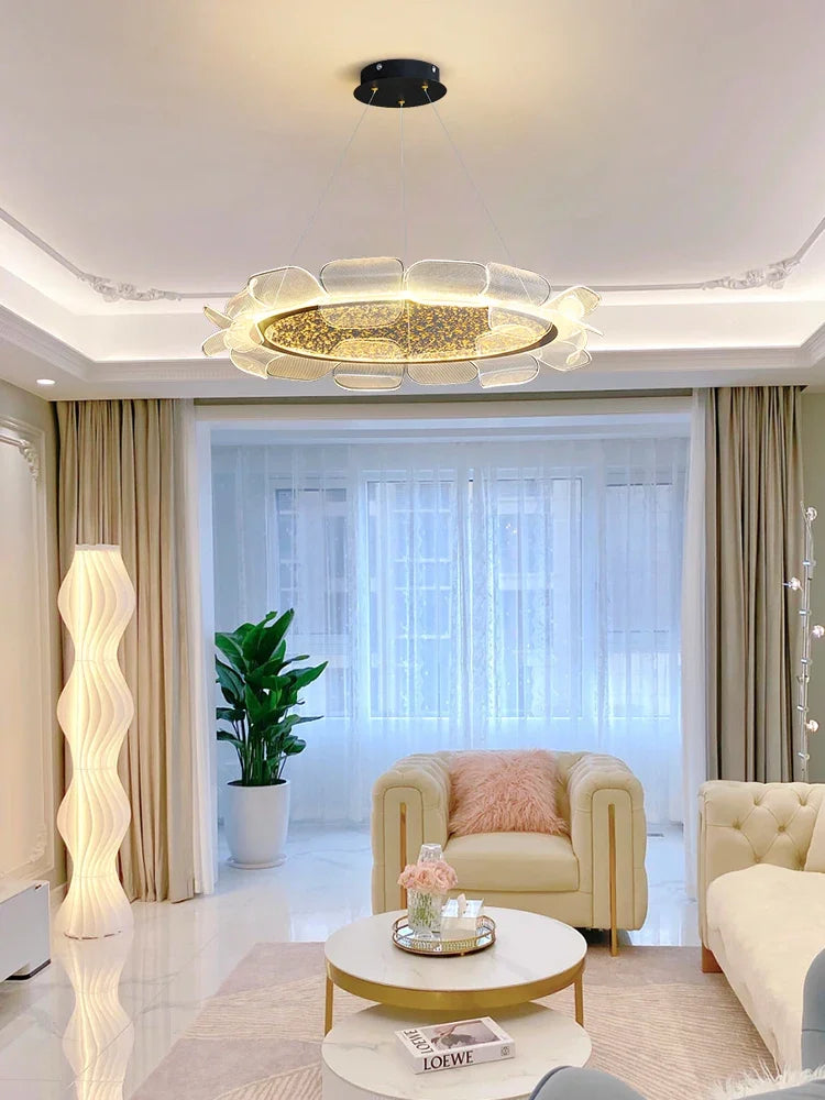 Acrylic pendant light modern design for elegant and romantic interior - view 4