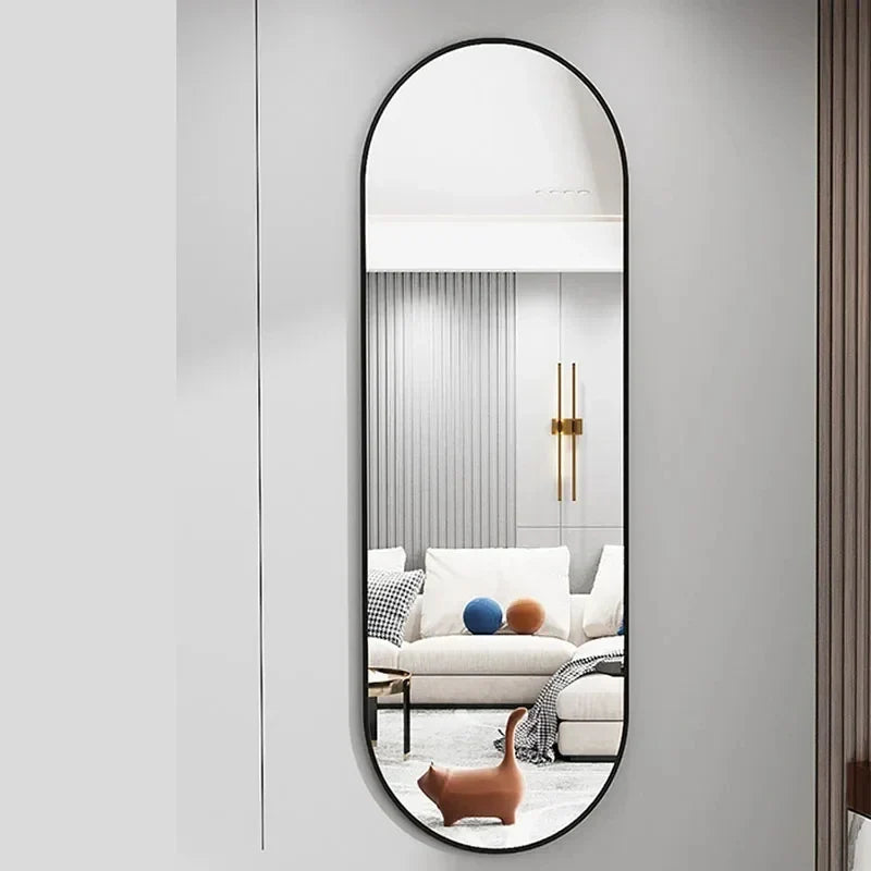Eye-catching mirror oval design in full length metal - view 6