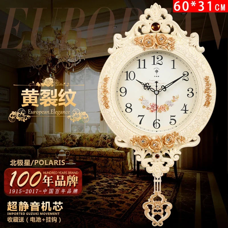 Silent modern style wall clock for interior decoration - One / 60X31CM