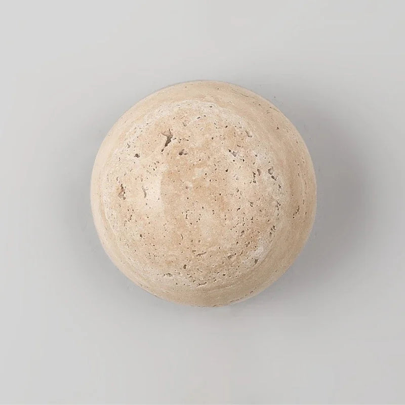 Modern wall sconce in limestone for bright interior decoration - view 4